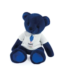 Doudou et Compagnie Ours en peluche bleu avec T-shirt Equipe de France - 30 cm> Peluches|Les Ours En Peluche
