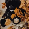 Doudou et Compagnie Ours en peluche noir smocky - Collection - 37 cm> Peluches|Les Ours En Peluche