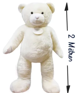 Doudou et Compagnie Ours Geant blanc poudré Collection XXXXL 200 cm> Peluches Géantes