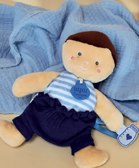 Doudou et Compagnie Pack cadeau naissance garçon> Poupées De Chiffon