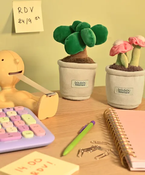 Doudou et Compagnie Peluche fleur - 9 cm - Botanique - Rose> Peluche Adulte|Peluches