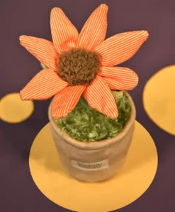 Doudou et Compagnie Peluche fleur - 9 cm - Botanique - Orange> Peluche Adulte|Peluches