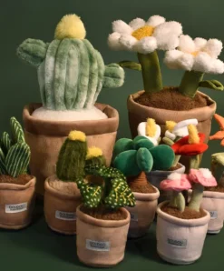 Doudou et Compagnie Peluche fleur- Cactus vert 25 cm><noscript><img width=