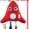 Doudou et Compagnie Peluche géante Mascotte Officielle Jeux Paralympiques Paris 2024 - 130 cm - Fabriquée en France> Peluches Géantes
