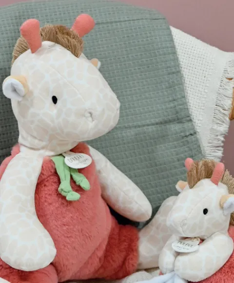 Doudou et Compagnie Peluche girafe avec doudou mouchoir - 15 cm> Doudou Mouchoir|Peluches