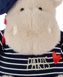 Doudou et Compagnie Peluche Hippopotame avec Béret et Marinière - 26 cm><noscript><img width=