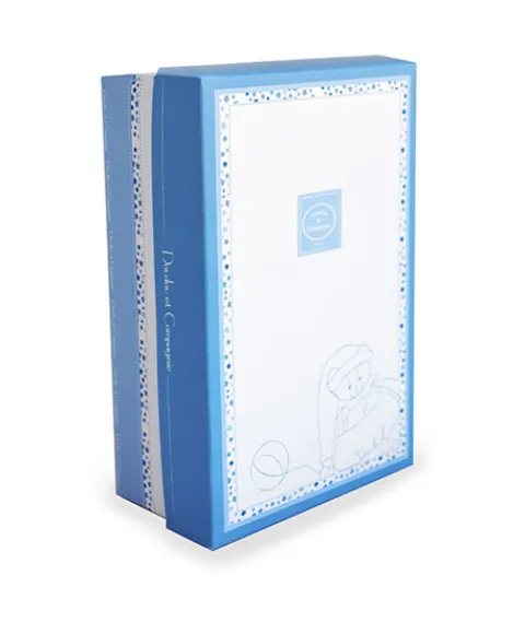 Doudou et Compagnie Peluche hochet ours Petit chou - Bleu - 19 cm> Hochets Et Pantins D'Activités