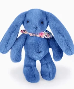 Doudou et Compagnie Peluche lapin bleu 25 cm - Lapin Fleurette> Peluches