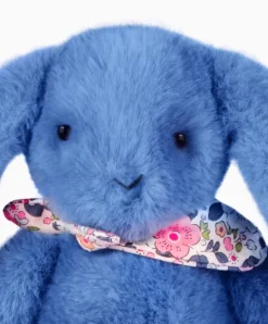 Doudou et Compagnie Peluche lapin bleu 25 cm - Lapin Fleurette> Peluches