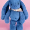 Doudou et Compagnie Peluche lapin Bleu 35 cm - Lapin Fleurette> Peluches