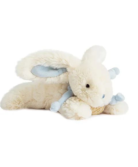 Doudou et Compagnie Peluche Lapin Bonbon Bleu - 20 cm> Peluches