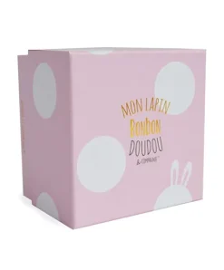Doudou et Compagnie Peluche Lapin Bonbon Rose - 16 cm><noscript><img width=