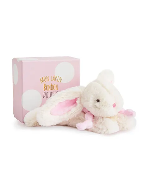 Doudou et Compagnie Peluche Lapin Bonbon Rose - 20 cm> Peluches