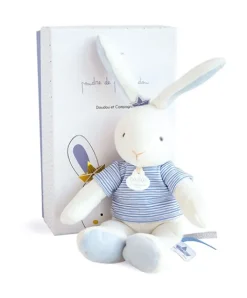 Doudou et Compagnie Peluche lapin matelot bleu - 25 cm><noscript><img width=
