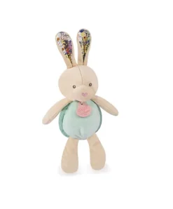 Doudou et Compagnie Peluche lapin pop-up - Vert amande et corail> Petit Format|Balles Sensorielles
