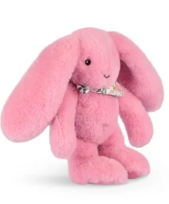 Doudou et Compagnie Peluche lapin rose 25 cm - Lapin Fleurette> Peluches