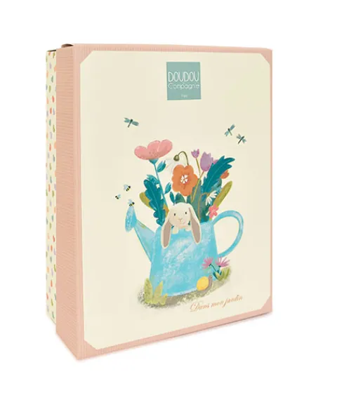 Doudou et Compagnie Peluche lapin rose avec doudou - LAPIN CIBOULETTE - 28 cm> Peluche Avec Doudou