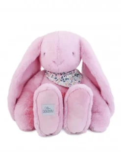 Doudou et Compagnie Peluche lapin Rose XXL - Lapin Fleurette 50 cm> Peluches Géantes|Peluches