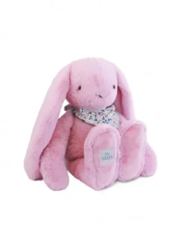 Doudou et Compagnie Peluche lapin Rose XXL - Lapin Fleurette 50 cm><noscript><img width=