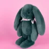 Doudou et Compagnie Peluche lapin Vert 35 cm - Lapin Fleurette> Peluches