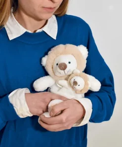 Doudou et Compagnie Peluche lion avec Bébé - 25 cm - Unicef><noscript><img width=