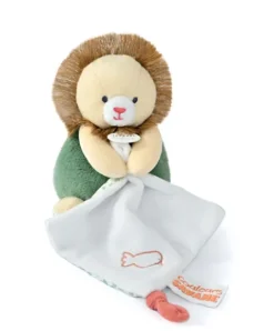 Doudou et Compagnie Peluche Lion beige avec doudou mouchoir - 15 cm> Doudou Mouchoir|Peluches