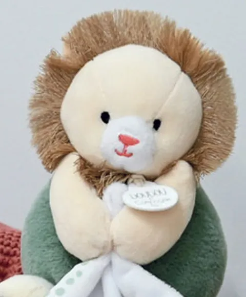 Doudou et Compagnie Peluche Lion beige avec doudou mouchoir - 15 cm> Doudou Mouchoir|Peluches
