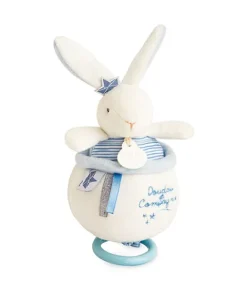 Doudou et Compagnie Peluche musicale lapin matelot bleu - 14 cm> Boîte À Musique