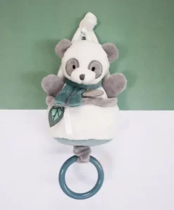 Doudou et Compagnie Peluche musicale Panda gris - 20 cm> Boîte À Musique