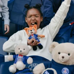 Doudou et Compagnie Peluche officielle OURS PSG capuche - 35 cm><noscript><img width=