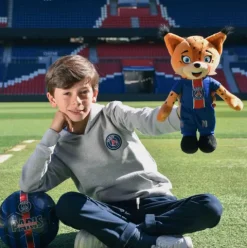 Doudou et Compagnie Peluche officielle PSG - Mascotte Germain Le Lynx - 35 cm><noscript><img width=