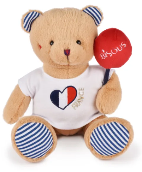 Doudou et Compagnie Peluche Ours beige - Bisous - 25 cm> Peluches|Peluche Adulte