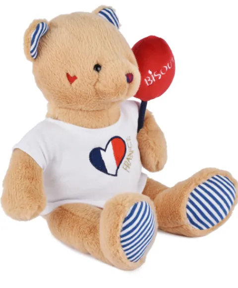 Doudou et Compagnie Peluche Ours beige - Bisous - 25 cm> Peluches|Peluche Adulte