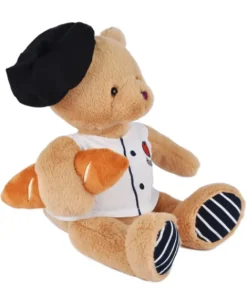 Doudou et Compagnie Peluche Ours beige - Chef avec baguette - 25 cm> Peluches|Peluche Adulte