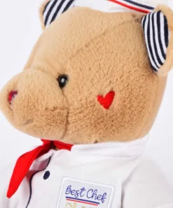 Doudou et Compagnie Peluche Ours Chef avec toque de Cuisinier- 28 cm><noscript><img width=