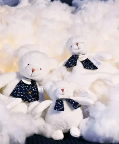 Doudou et Compagnie Peluche ours luminescent avec mouchoir - 28 cm - Clair de Lune><noscript><img width=