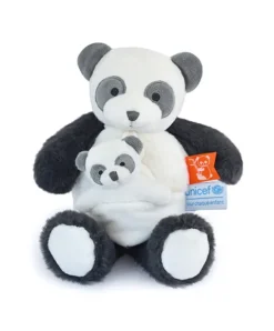 Doudou et Compagnie Peluche Panda avec bébé - 25 cm - Unicef> Peluches