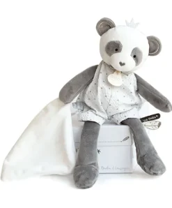 Doudou et Compagnie Peluche Panda gris avec doudou- Attrape-rêves - 28 cm><noscript><img width=