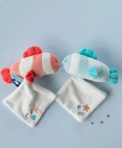 Doudou et Compagnie Peluche poisson clown mignon avec doudou - corail - 16 cm><noscript><img width=