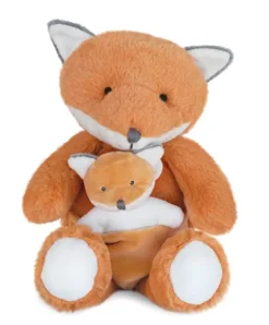 Doudou et Compagnie Peluche renard avec Bébé - 25 cm - Unicef> Peluches