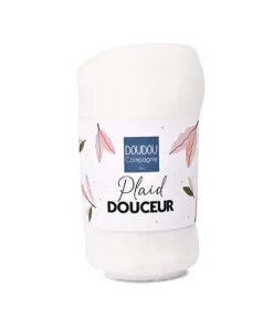 Doudou et Compagnie Plaid douceur 70*100cm - Blanc> Les Plaids