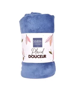 Doudou et Compagnie Plaid douceur 70*100cm - Bleu> Les Plaids