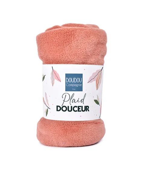 Doudou et Compagnie Plaid douceur 70*100cm - Terracotta> Les Plaids