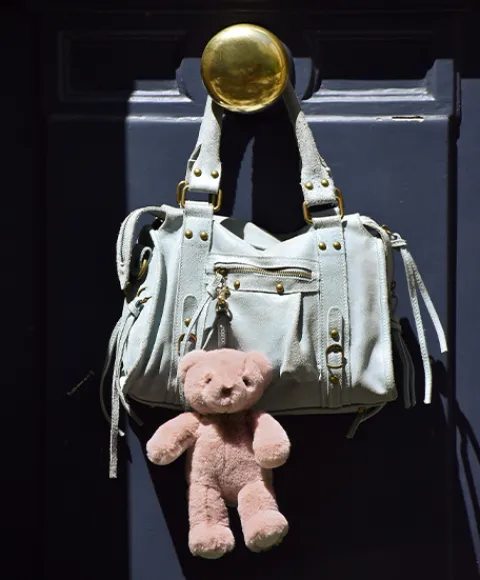 Doudou et Compagnie porte clé - Bijou de sac Ours peluche - 20 cm - Rose clair> Porte-Clé