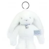 Doudou et Compagnie Porte clé en peluche Lapin Blanc- 18 cm - Lapin Fleurette> Peluches|Porte-Clé