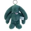 Doudou et Compagnie Porte clé en peluche Lapin Vert - 18 cm - Lapin Fleurette> Peluches|Porte-Clé