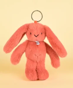 Doudou et Compagnie Porte clé en peluche Lapin Orange - 18 cm - Lapin Fleurette><noscript><img width=