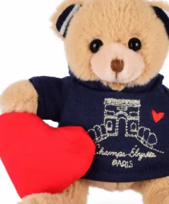 Doudou et Compagnie Porte clé Ours sweat marine Champs Elysées - 15 cm> Peluches|Les Ours En Peluche