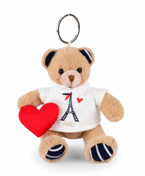 Doudou et Compagnie Porte clé Ours Sweat Tour Eiffel- 15 cm> Peluches|Les Ours En Peluche