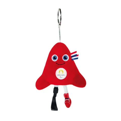 Doudou et Compagnie Porte-clés Mascotte Officielle Jeux Paralympiques Paris 2024 - 16 cm> Porte-Clé